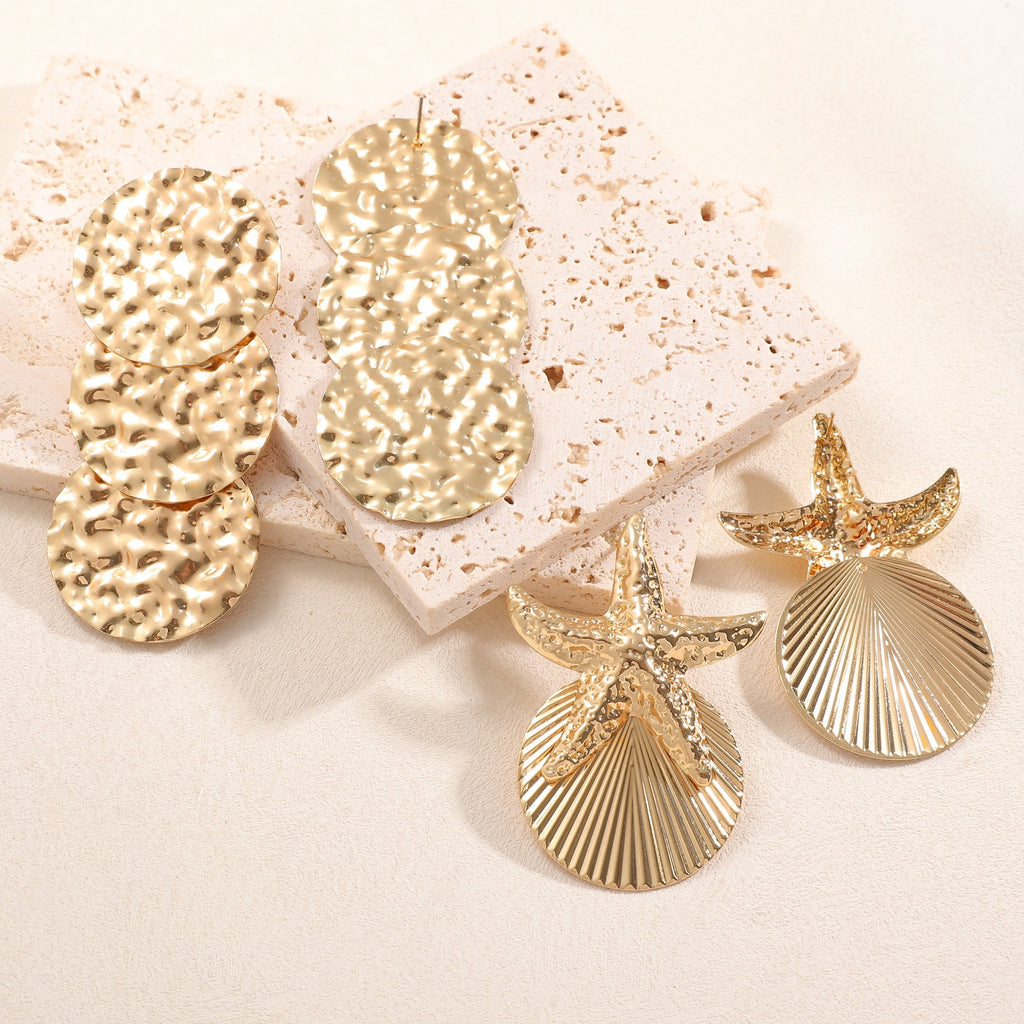 Damen Ohrclips im luxuriösen Muschel- und Seestern-Design Shop Nory