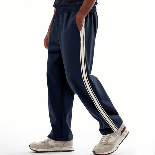 Herren Freizeit-Jogginghose mit seitlichen Streifen und elastischem Bund