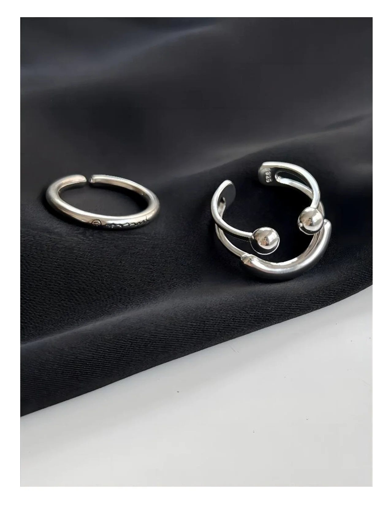 925 Sterling Silber Smile Face Offene Ringe 925 Sterling Silber Ringe | Shop Nory