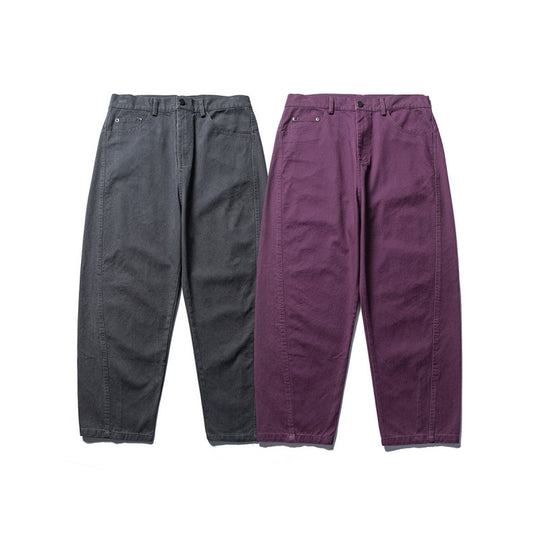 Herren Konisch geschnittene Twill-Hose mit hoher Taille und fünf Taschen Shop Nory