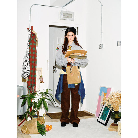 Unisex Oversized Karo-Hemd im Relaxed-Fit mit abgerundetem Saum Shop Nory
