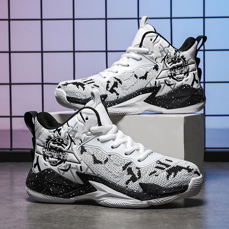 Herren High-Top Basketball-Sneaker mit gestricktem Mesh-Obermaterial, stabiler Fersenkappe und griffiger Profillaufsohle Shop Nory