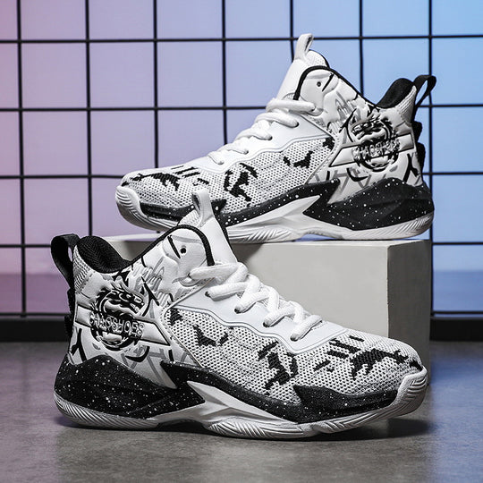 Herren High-Top Basketball-Sneaker mit gestricktem Mesh-Obermaterial, stabiler Fersenkappe und griffiger Profillaufsohle Shop Nory