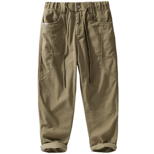 Herren Utility-Cargohose mit elastischem Bund, Tunnelzug und aufgesetzten Taschen Shop Nory