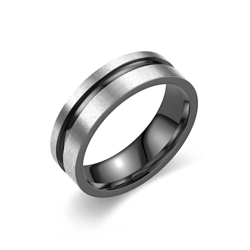 Herren Ring mit elegantem, zweifarbigen Design und feiner Oberflächenstruktur Shop Nory