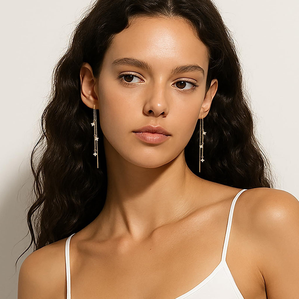 Damen Ohrhänger mit filigranem und funkelndem Design Shop Nory