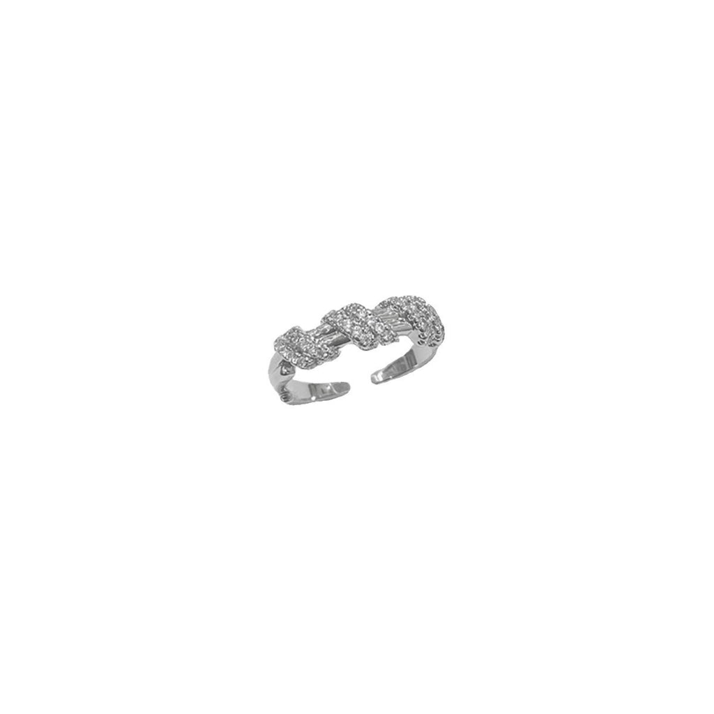 Damen Moderner Ring mit funkelnden Zirkonia-Steinen Shop Nory