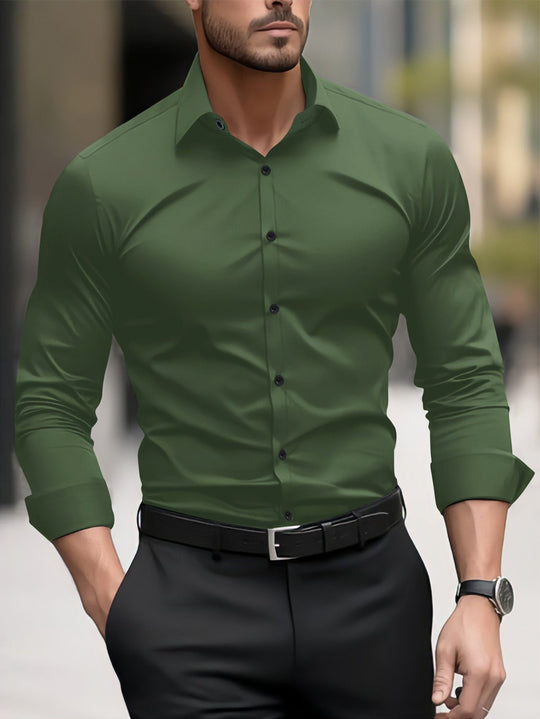Herren Slim-Fit Langarmhemd mit modernem Schnitt und eleganten Akzenten