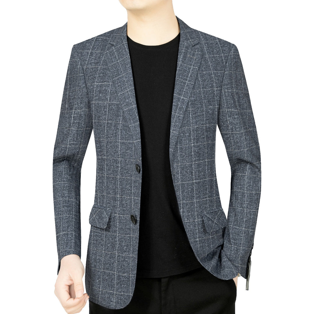 Herren Modernes Einreihiges City-Blazer mit aufgesetzten Taschen und leichter Halbfütterung Shop Nory