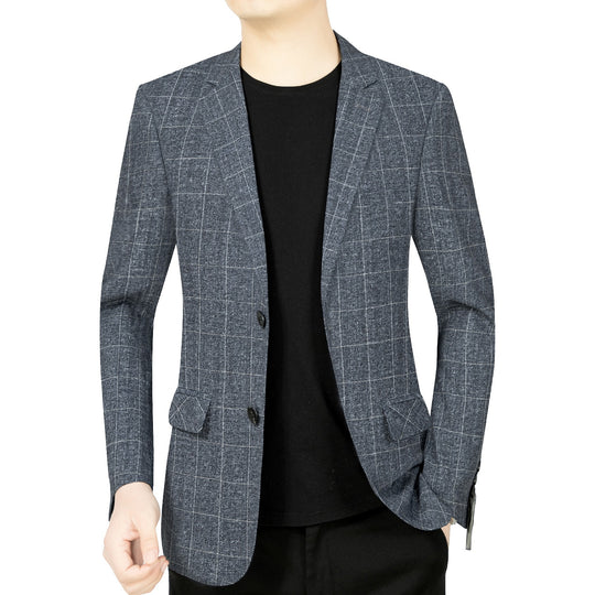 Herren Modernes Einreihiges City-Blazer mit aufgesetzten Taschen und leichter Halbfütterung Shop Nory