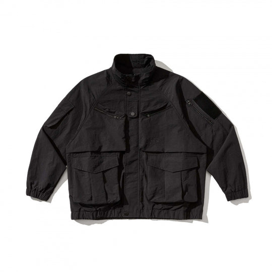 Unisex Oversize-Utility-Jacke mit Multifunktionstaschen, hohem Stehkragen und elastischem Saum Shop Nory