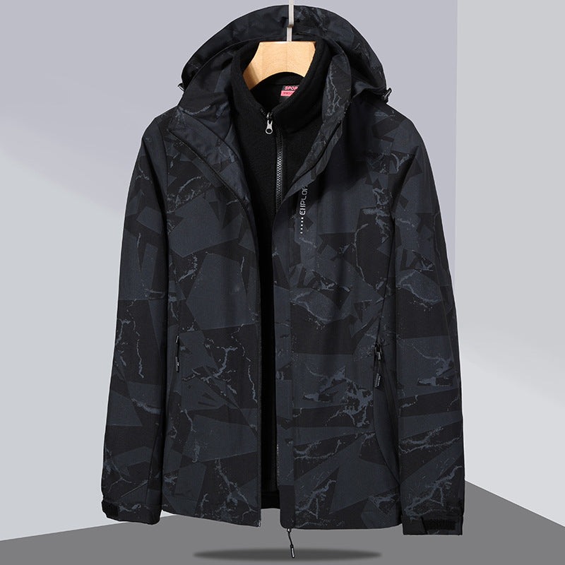 Damen zweilagige Softshelljacke mit abnehmbarer Fleece-Innenjacke und Kapuze Shop Nory