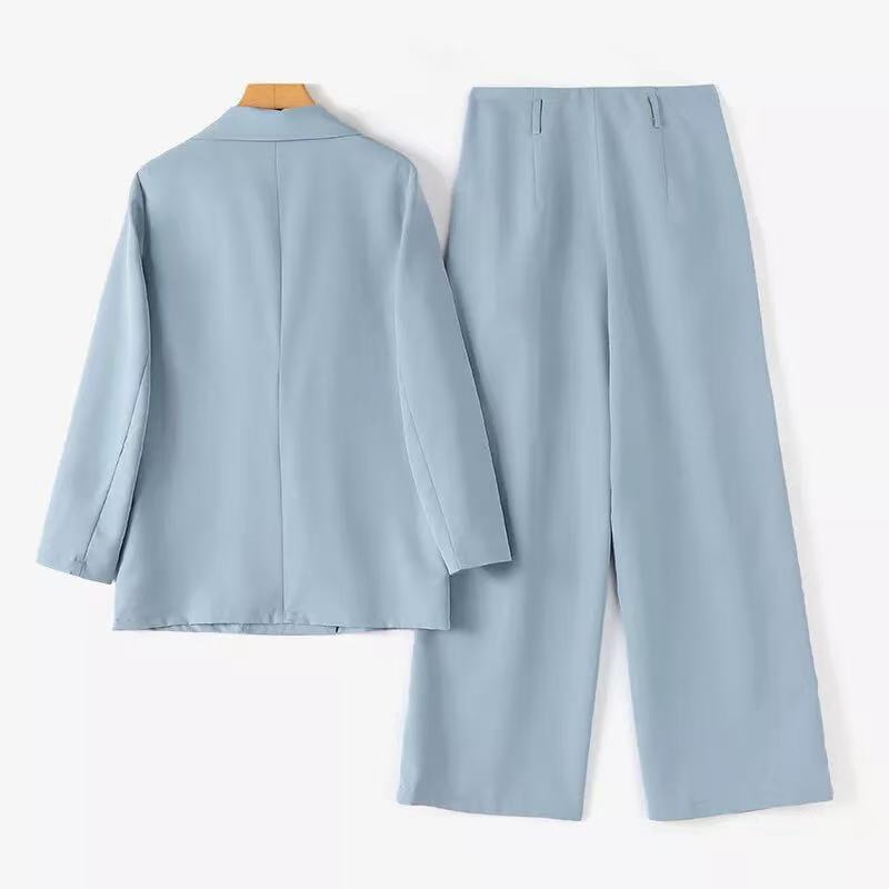 Damen Oversized Blazer und weite Hose Set