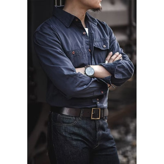 Herren Utility-Hemd mit Brusttaschen Shop Nory