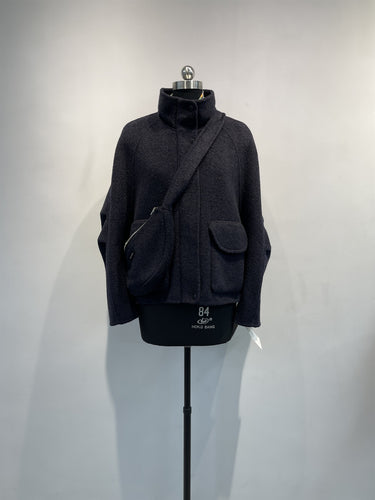 Damen Gemütliche Übergroße Wollmischung Jacke Shop Nory