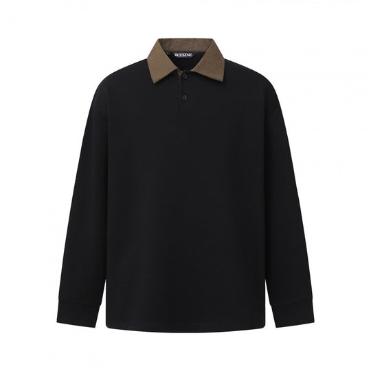 Herren Oversize-Poloshirt im Sweatshirt-Stil mit kontrastierendem Kragen Shop Nory