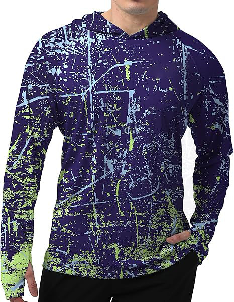 Herren Sportlicher Kapuzenpullover mit abstraktem Druck