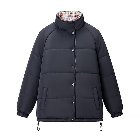 Damen Wattierte Steppjacke mit Stehkragen, Raglanärmeln und verstellbarem Saum Shop Nory