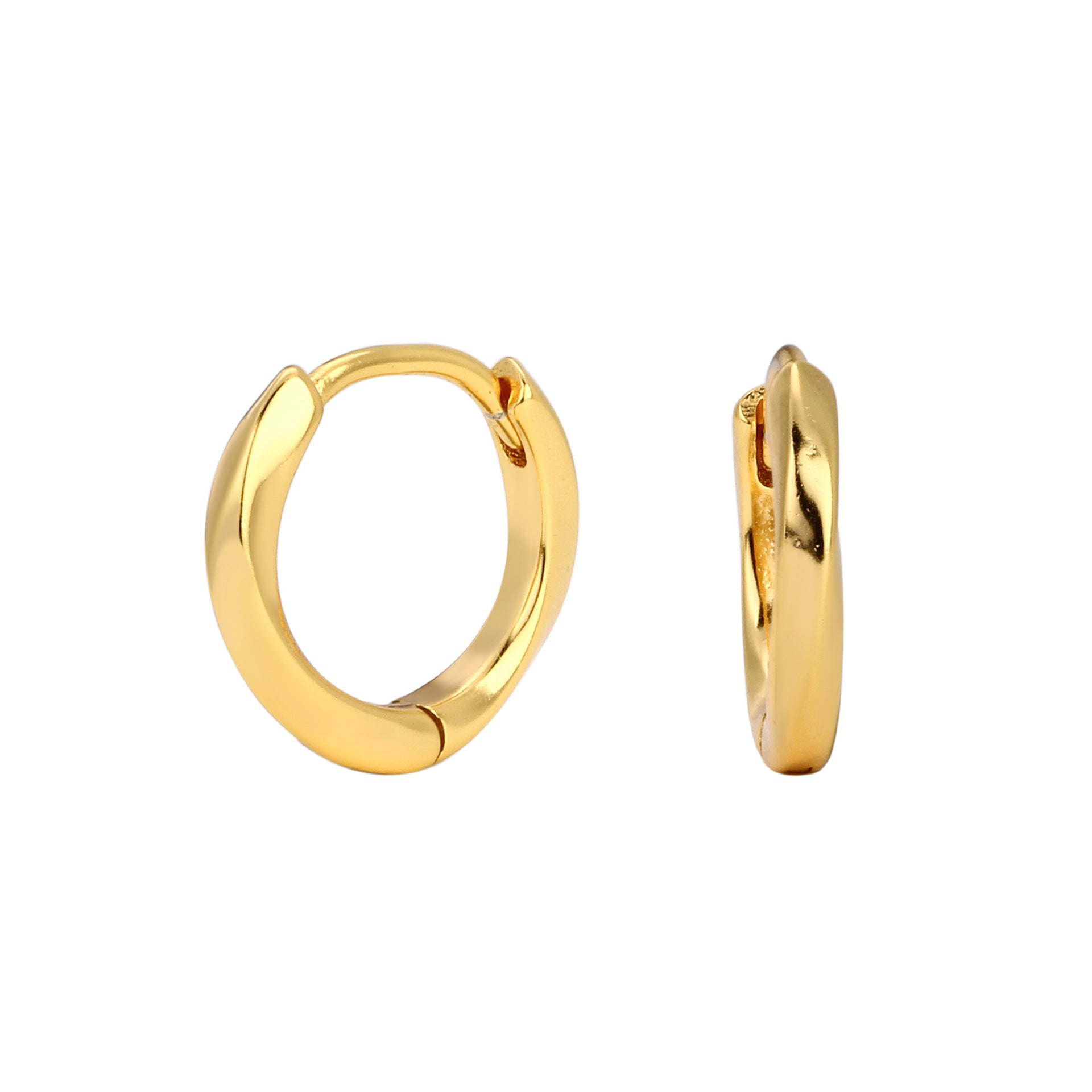 Damen Creolen mit elegantem, geschwungenem Design aus 925 Sterling Silber Shop Nory