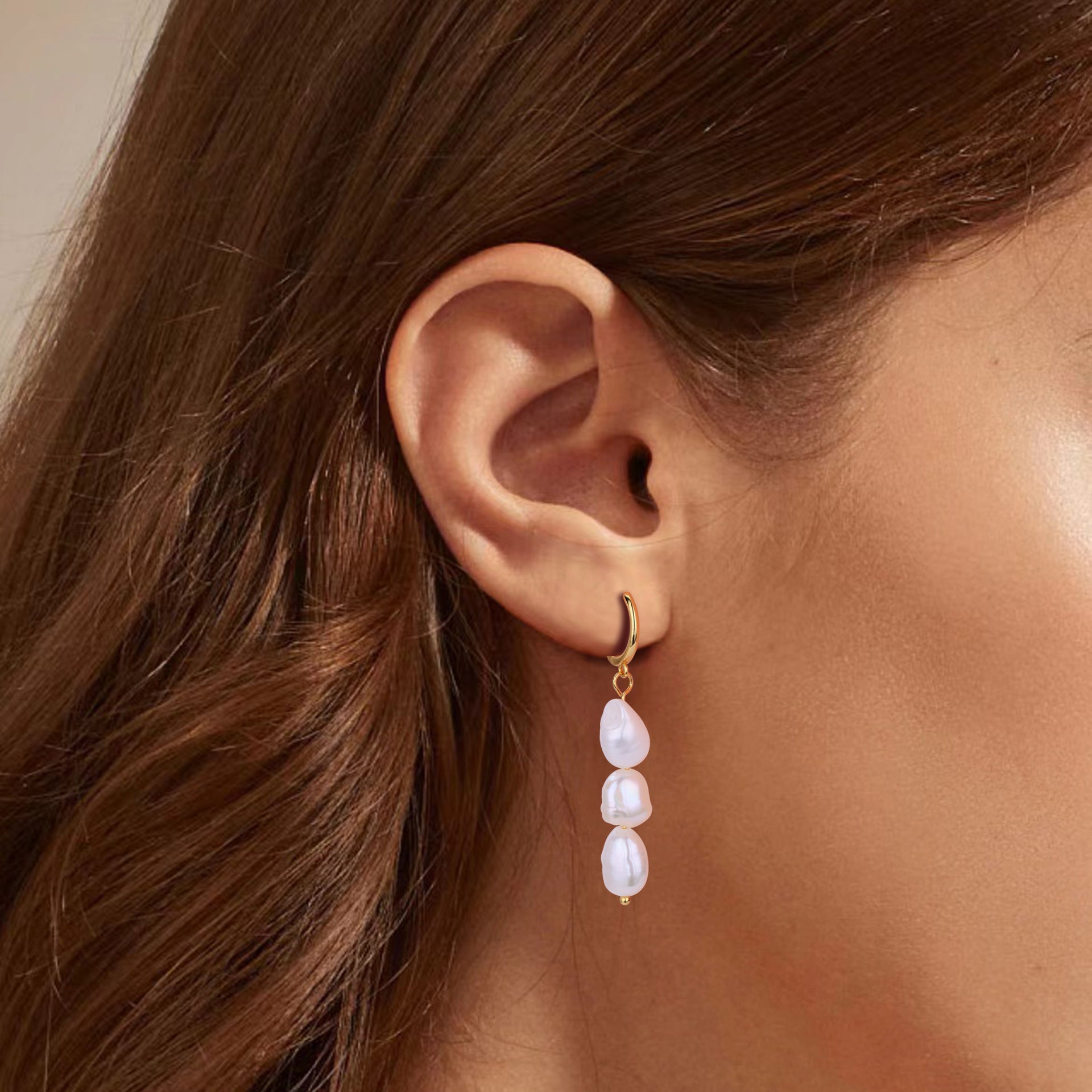 Damen Ohrhänger mit eleganten Perlen aus hochwertigem 925 Sterling Silber Shop Nory