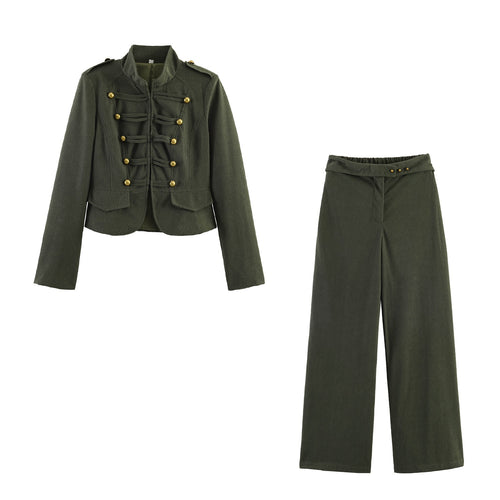 Damen Weite Highwaist‑Hose mit Umschlagbund und Cordoptik Shop Nory