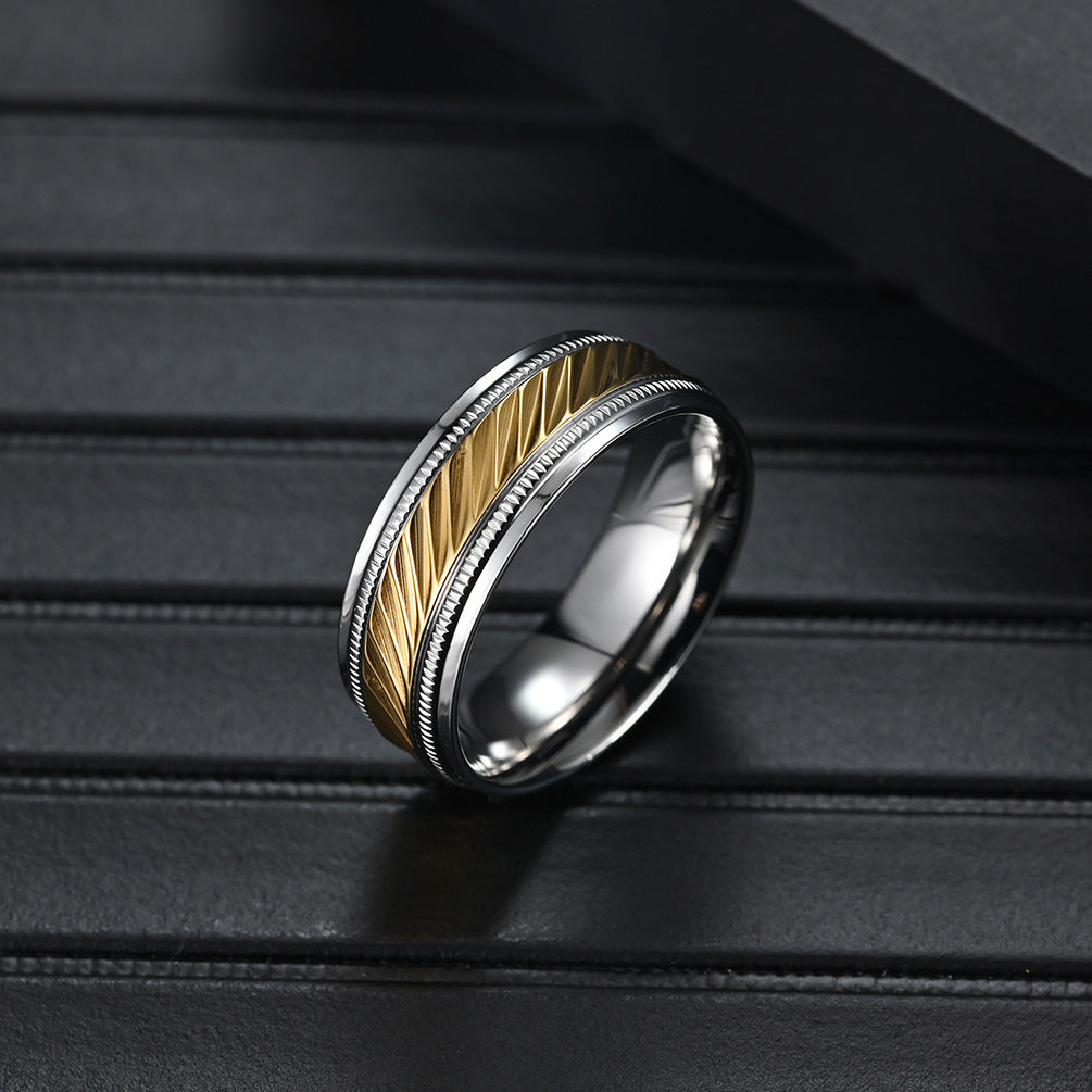 Herren Ehering mit elegantem Fächerdesign Shop Nory