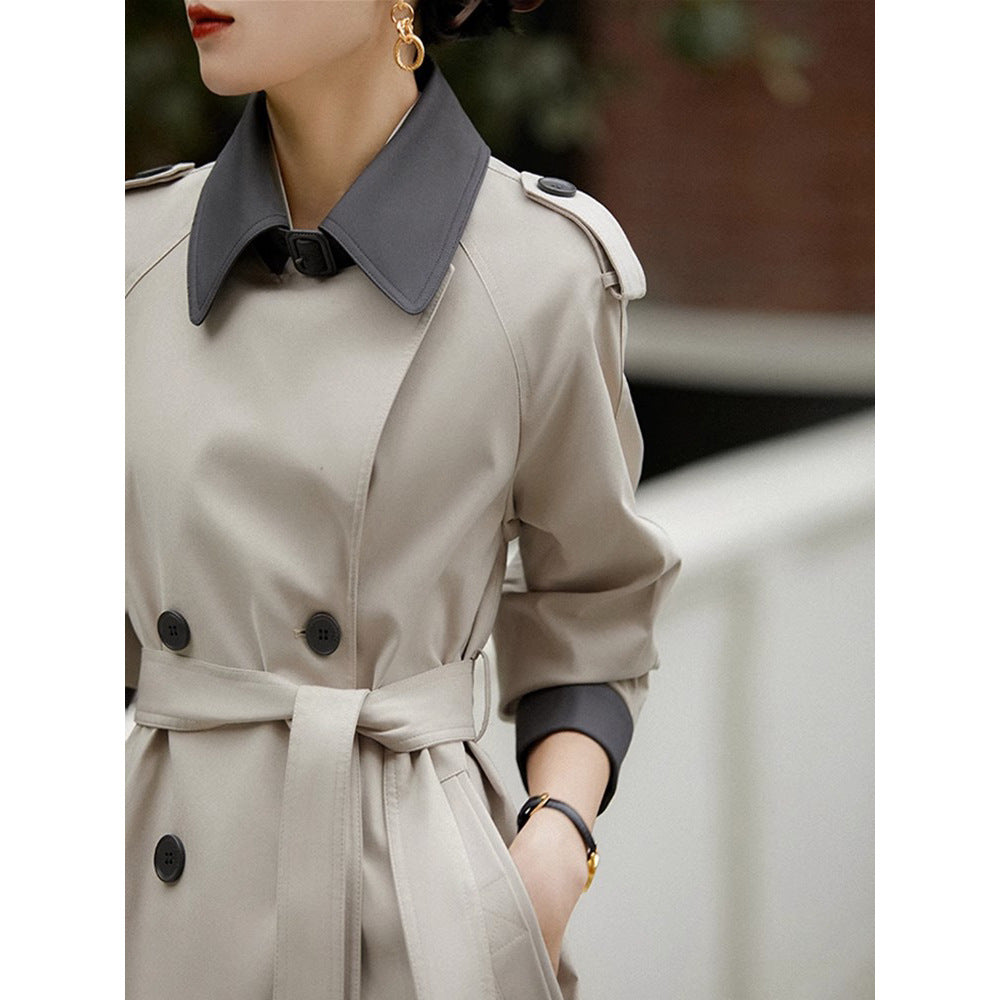 Damen Stilvolle Trenchcoat mit Taillengürtel Shop Nory