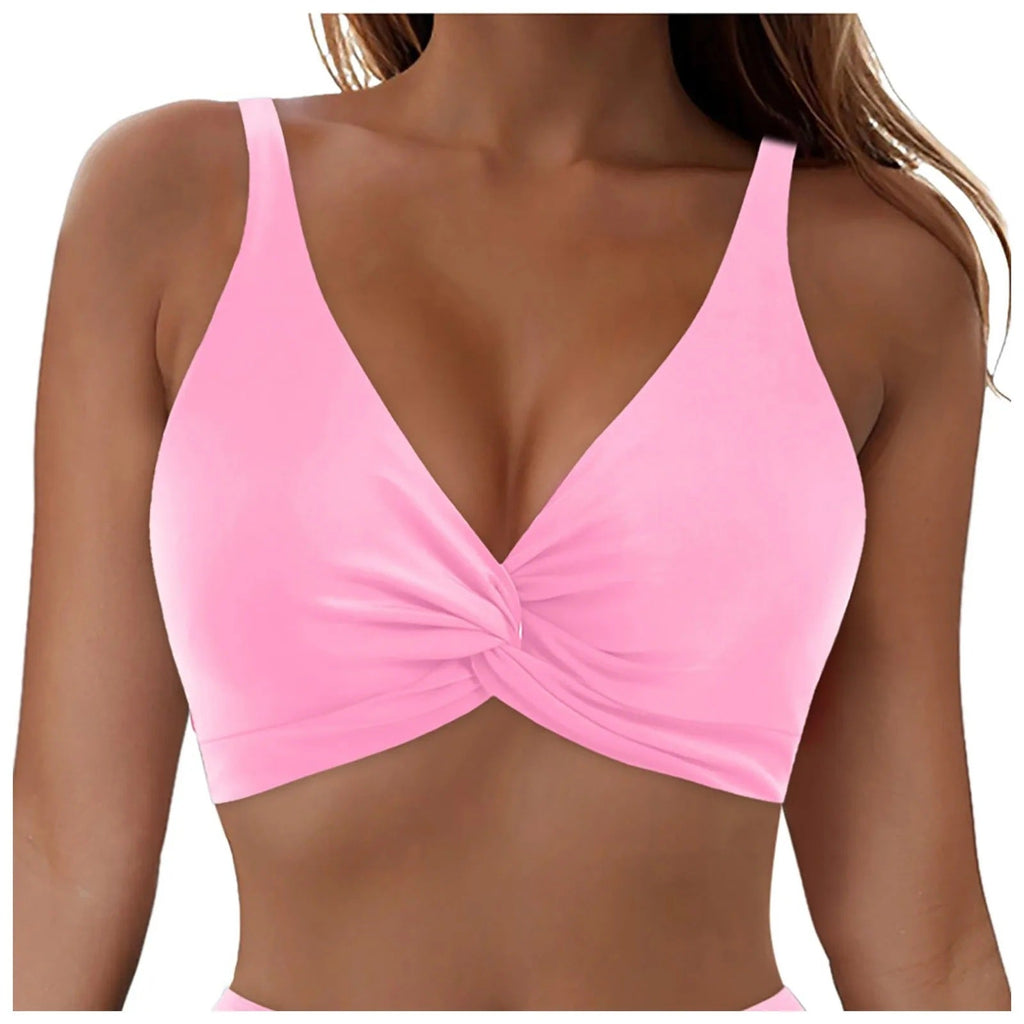 Damen Sportliches Bikinioberteil mit Twist-Design