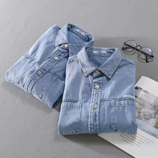 Herren Jeans-Worker-Overshirt im Hemdjacken-Stil mit Brusttaschen Shop Nory