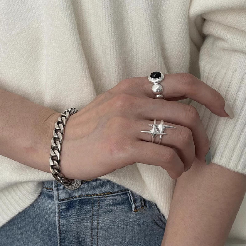 Damen Statement-Ring mit modernem Design und geometrischen Elementen Shop Nory