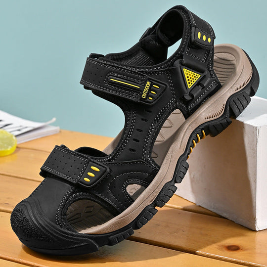 Herren Atmungsaktive Outdoor-Sandalen mit verstellbarem Klettverschluss