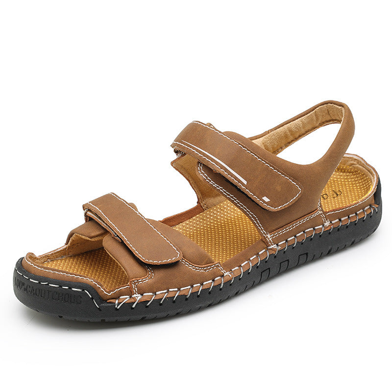 Herren Atmungsaktive Veloursleder-Sandalen mit verstellbarem Riemen