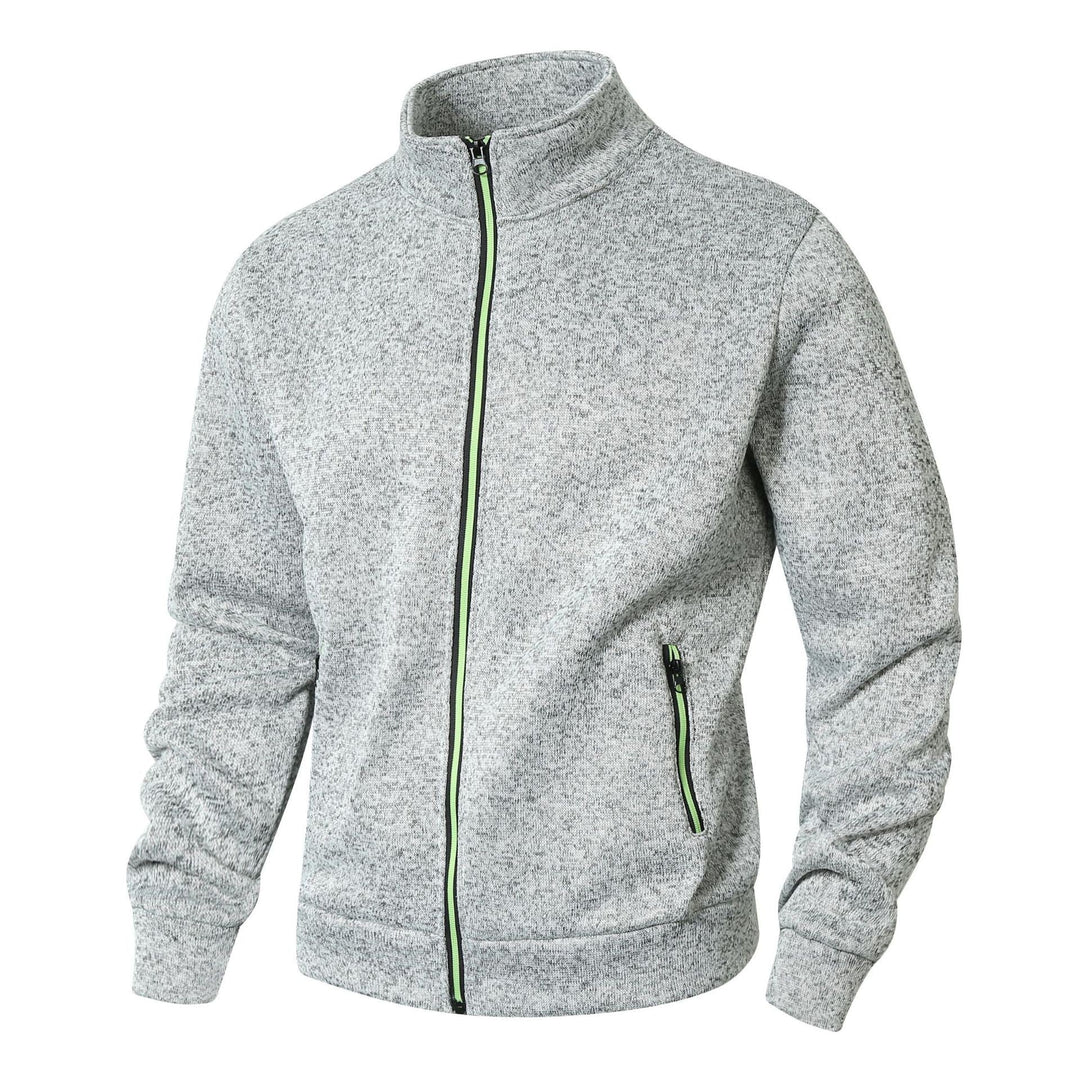 Herren Fleecejacke mit hohem Kragen und Reißverschluss Shopnory
