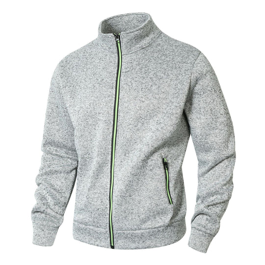 Herren Fleecejacke mit hohem Kragen und Reißverschluss Shopnory