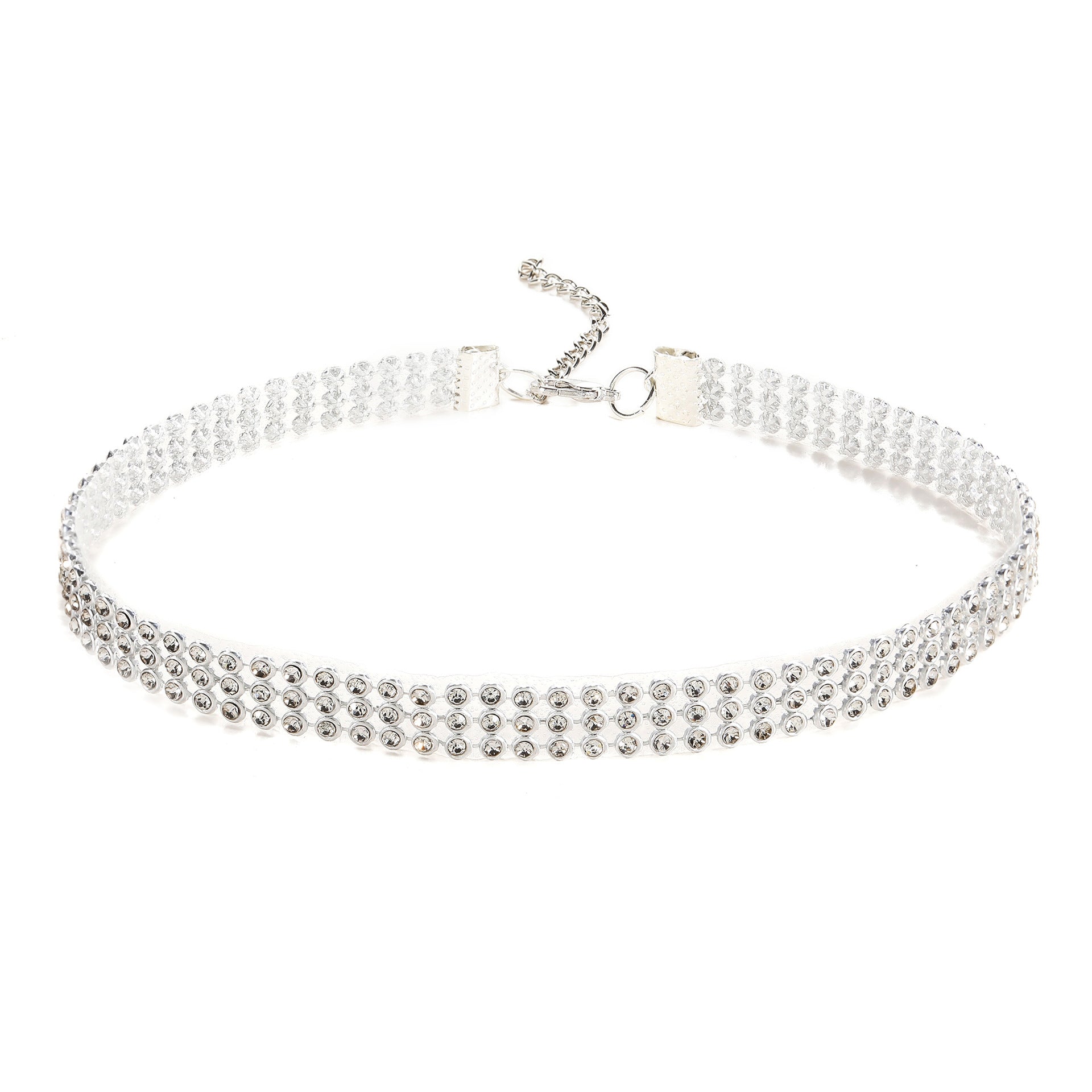 Damen glitzernde Choker-Halskette mit verstellbarem Verschluss Shop Nory