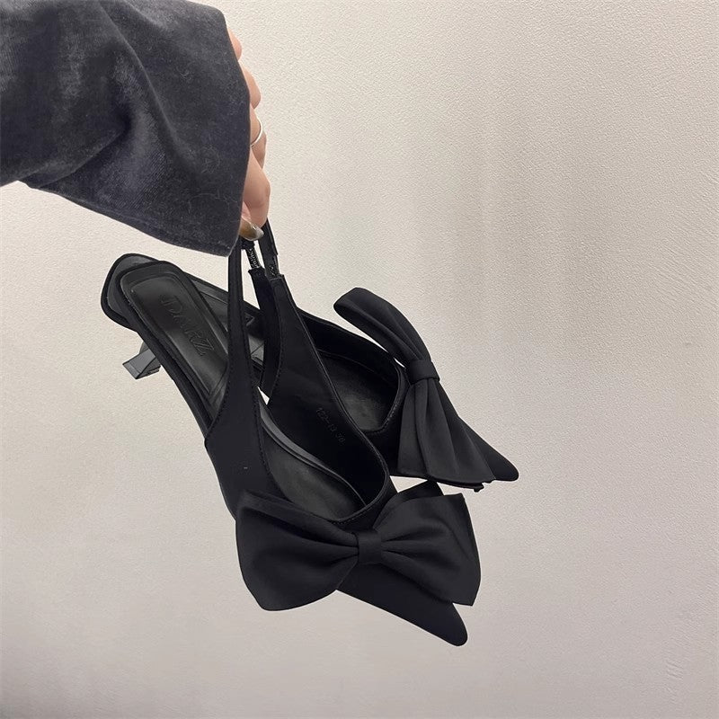 Damen Slingback-Pumps mit elegantem Schleifenakzent Shopnory