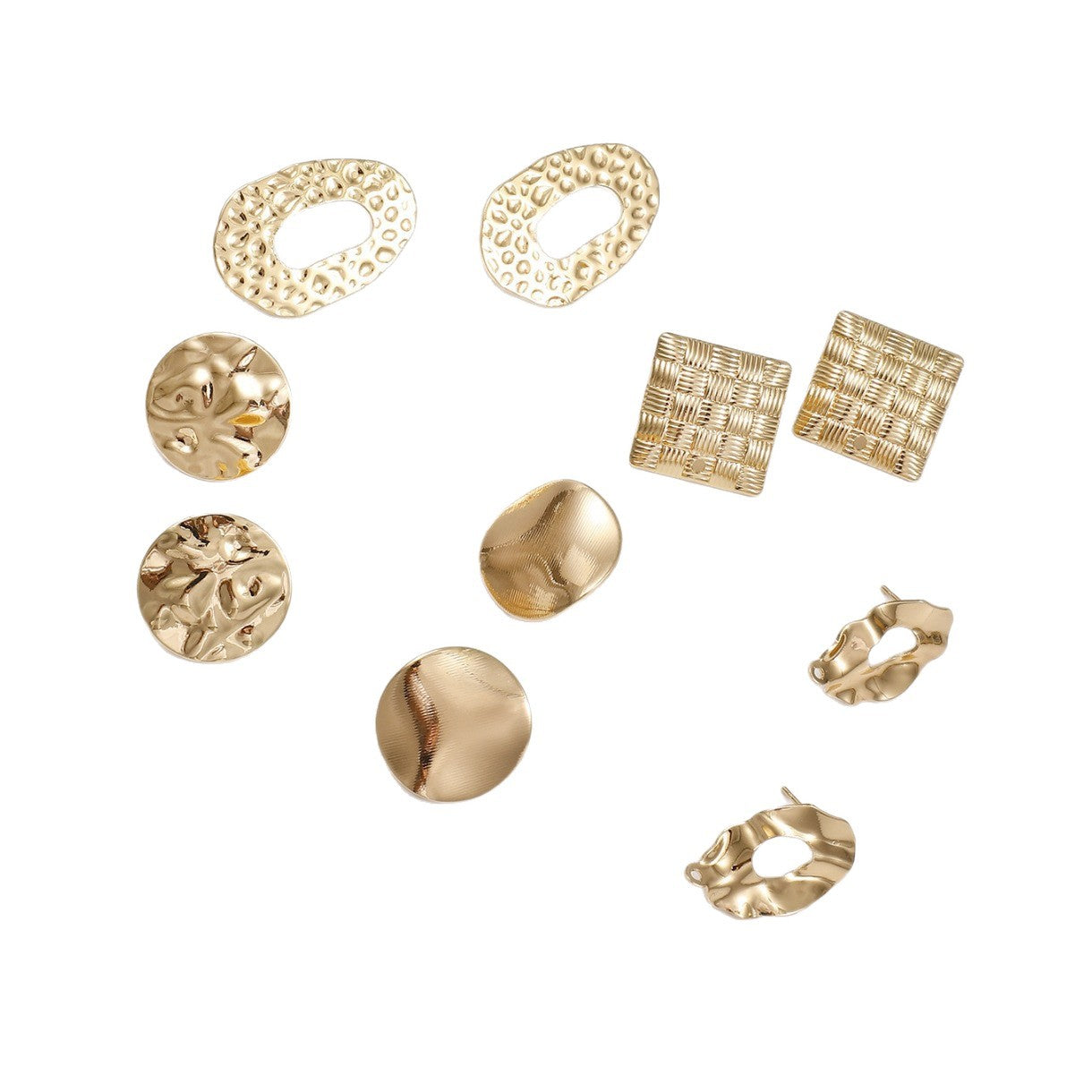 Damen Ohrringe mit strukturiertem, quadratischem Design Shop Nory