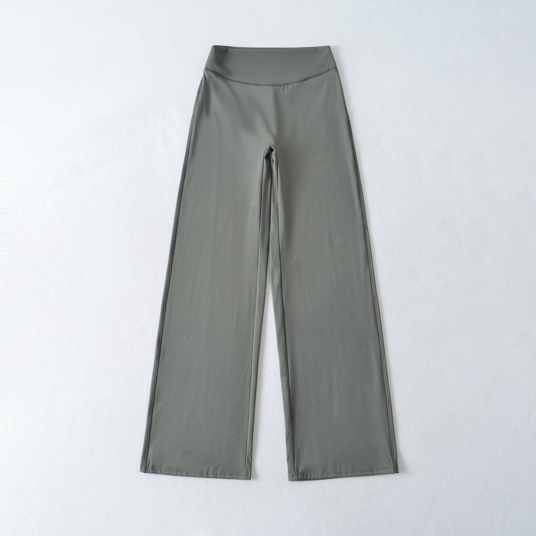 Damen Weite High Waist Loungehose aus Stretchjersey mit fließendem Schlag Shop Nory