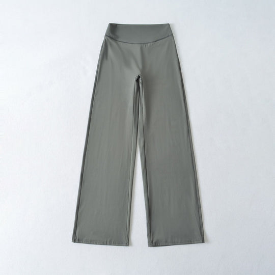 Damen Weite High Waist Loungehose aus Stretchjersey mit fließendem Schlag Shop Nory