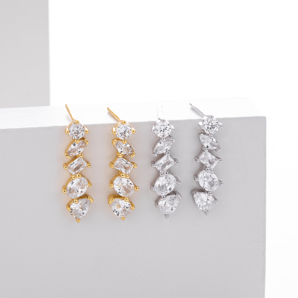 Damen Ohrhänger mit funkelnden Zirkonsteinen und elegantem Design Shop Nory