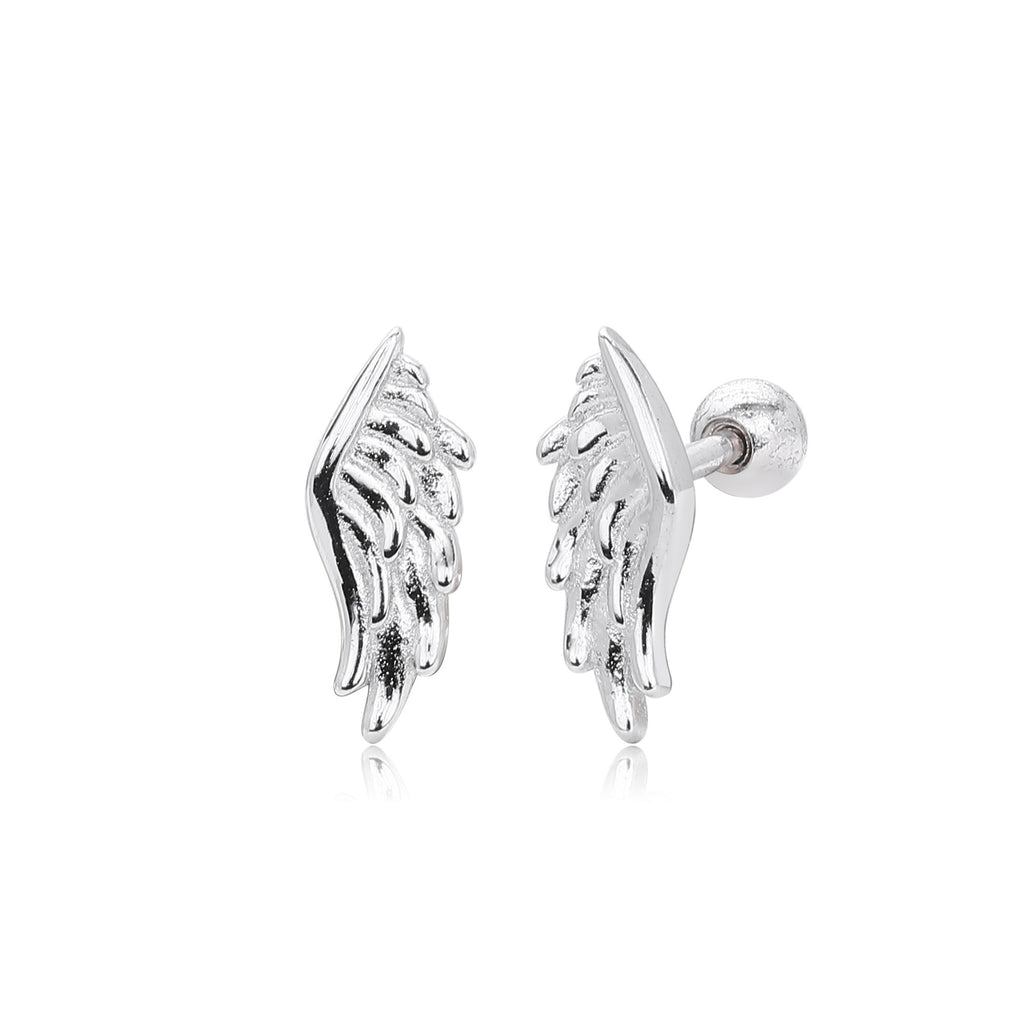 Damen Ohrstecker im stilvollen Flügel-Design aus hochwertigem 925 Sterling Silber Shop Nory