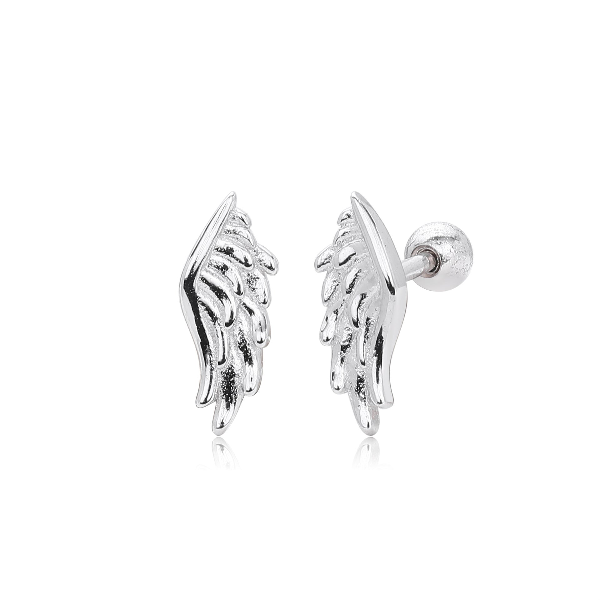 Damen Ohrstecker im stilvollen Flügel-Design aus hochwertigem 925 Sterling Silber Shop Nory