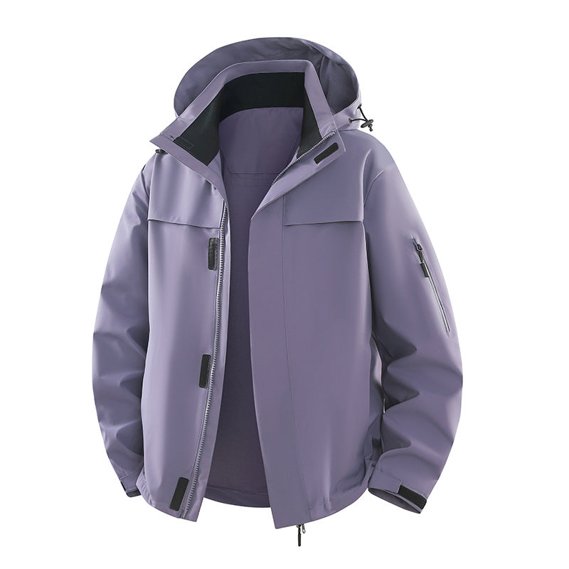 Herren Urbaner Softshell-Outdoorblouson mit Kapuze, verdecktem Reißverschluss und Mehrfach-Taschen Shop Nory