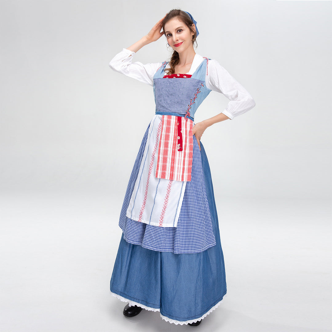 Damen nan ländliches Trachtenkleid mit Latzmieder und mehrlagiger Schürze Shop Nory