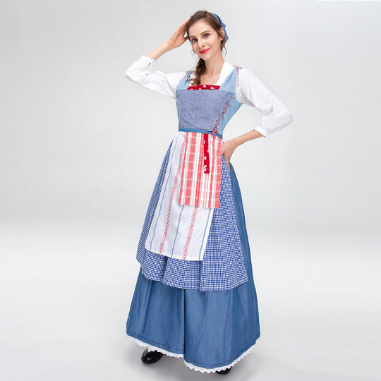 Damen nan ländliches Trachtenkleid mit Latzmieder und mehrlagiger Schürze Shop Nory