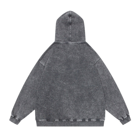 Unisex Oversize-Kapuzenpullover im Acid-Wash mit Kängurutasche und Raglanärmeln Shop Nory