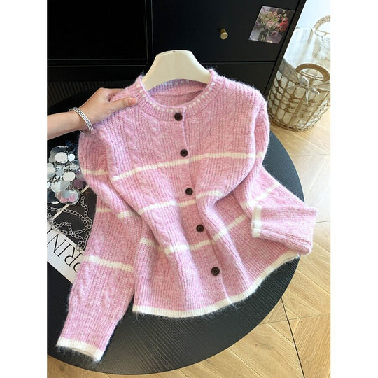 Damen Gemütlicher Strickcardigan mit Knopfleiste Shop Nory