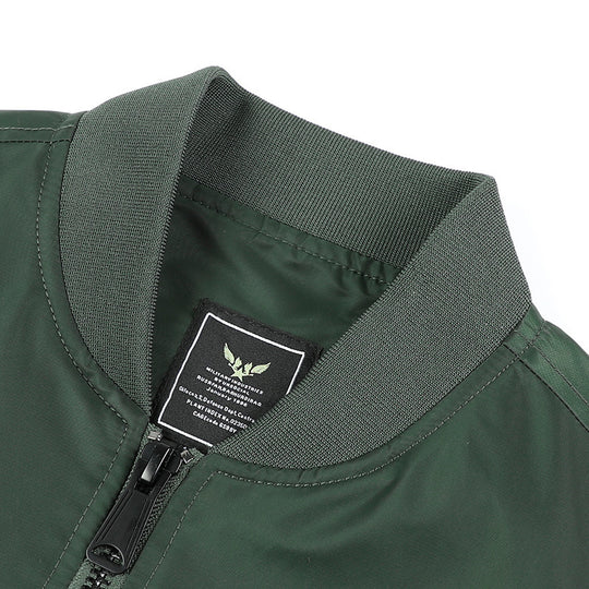 Herren Thermisch isolierte Nylon-Bomberjacke mit Ärmeltasche und Rippenbündchen Shop Nory
