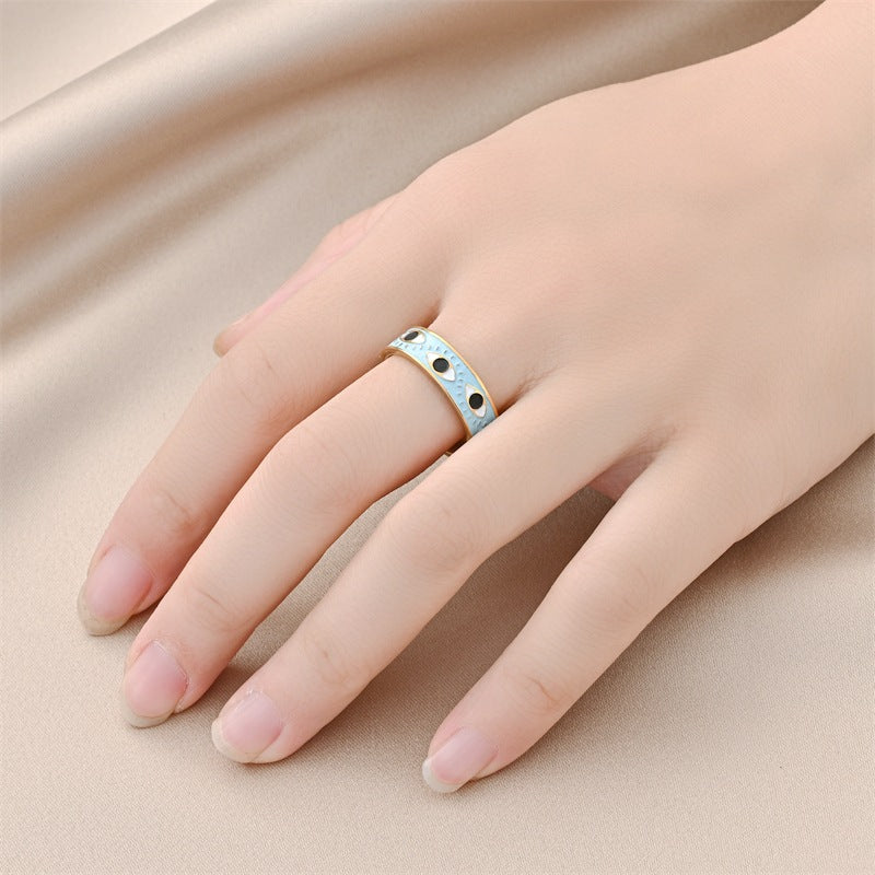 Damen Ring mit kreativem Eye-Motiv aus hochwertigem Edelstahl Shop Nory