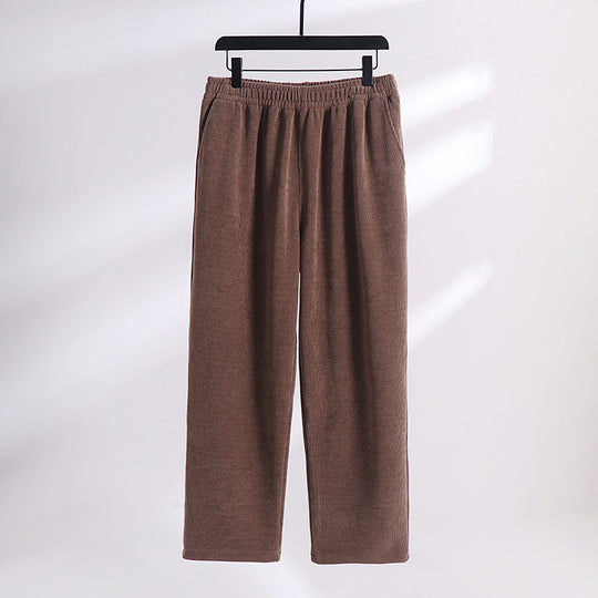 Damen Weite Cordhose mit elastischem Bund, Eingrifftaschen und geradem Bein Shop Nory